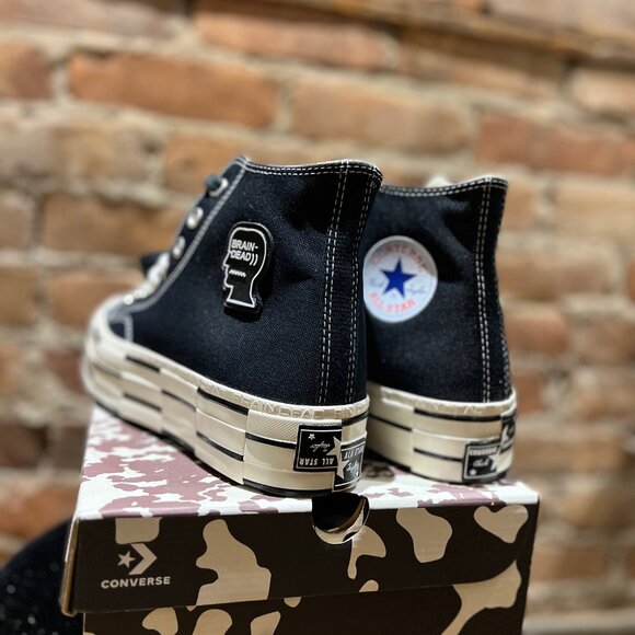 Brain Dead x Converse Chuck 70 "Overdyed Patchwork" – Black/Egret – US Men's 8 - Picture 5 of 6